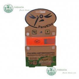 Pulsera Antimosquitos ParaKito Naranja 30 Días