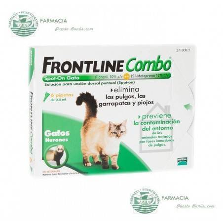 Pipeta Frontline Combo Gatos y Hurones 6 Ud 