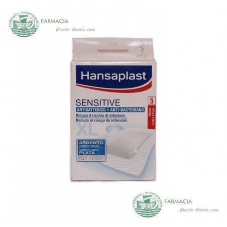 Apósito Sensitive Anti. Bacteriano Hansaplast 5 x 7,5 cm 5 Ud