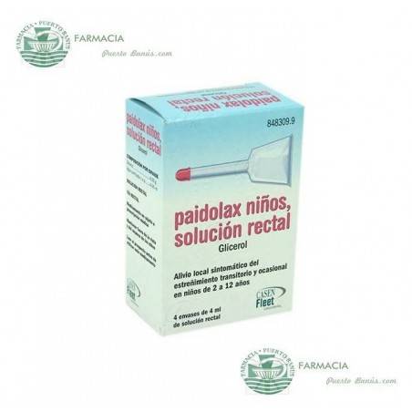 Paidolax 3.28 ml Solución Rectal 4 Enemas