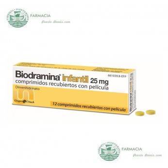 Biodramina Infantil 25 Mg 12 Comprimidos