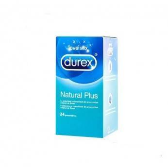 Preservativos Durex Natural Plus Extra Lubricados 24 Ud