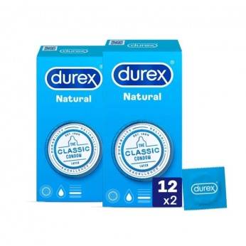 Duplo Preservativos Durex Natural 12 Ud