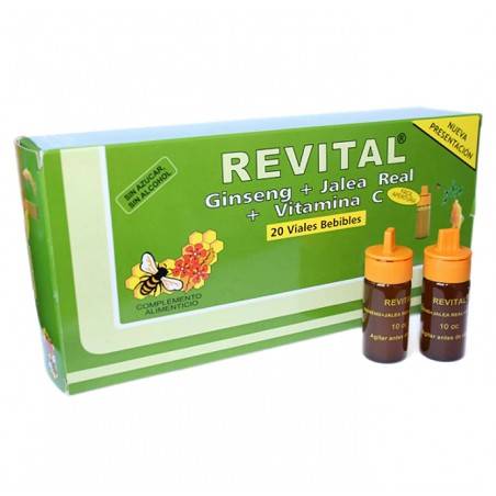 Revital Ginseng + Jalea Real + Vit C 20 Ampollas