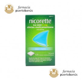 NICORETTE ICE MINT 4 mg 105 CHICLES MEDICAMENTOSOS