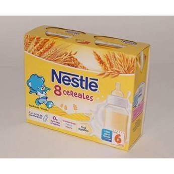 Papillas Nestle 8 Cereales con leche 2 x 250 ml