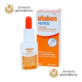UTABON NIÑOS 0,25 mg ml GOTAS NASALES EN SOLUCION 1 frasco de 15 ml