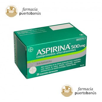ASPIRINA 500 MG 20 COMPRIMIDOS EFERVESCENTES